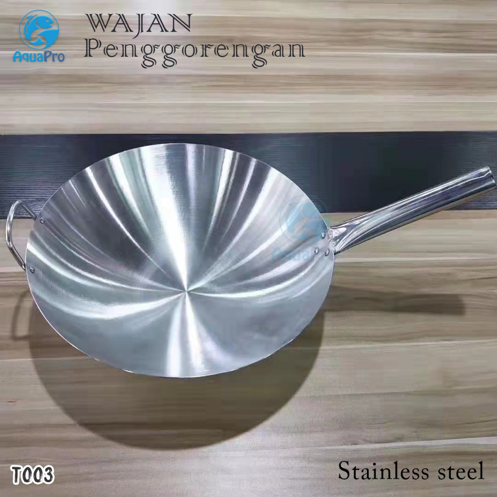 Wajan Penggorengan Dengan Gagang Stainless Steel Anti Panas Dan Ada Gagang Wajan Premium Gagang Stainless Steel Kuali Anti Lengket