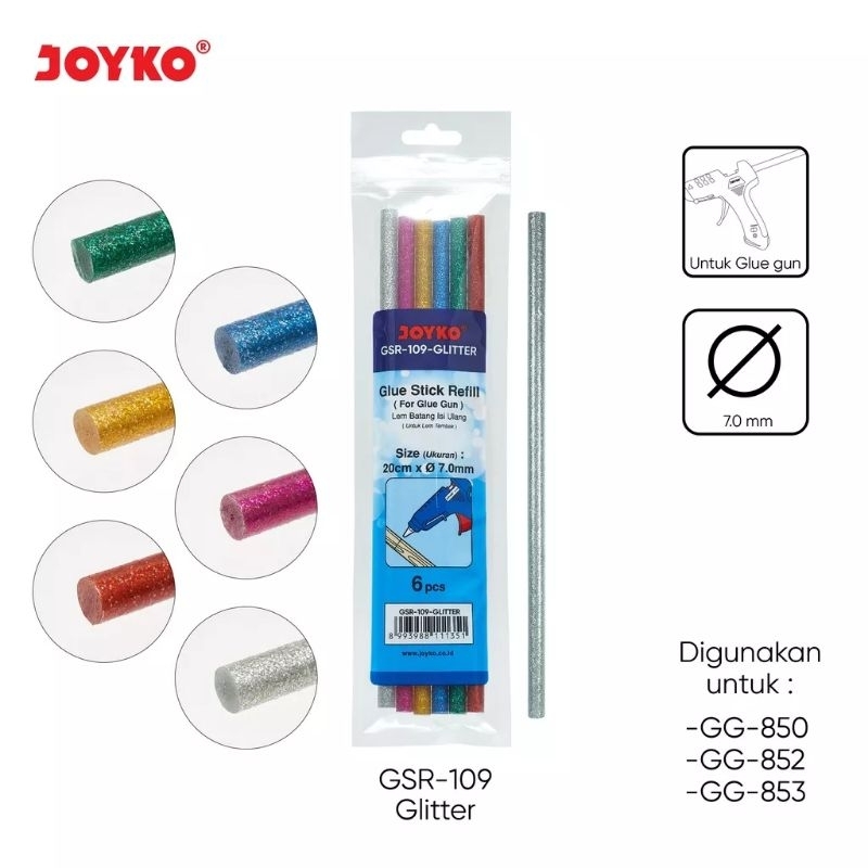 

Refill lem tembak GLITTER Joyko GSR-109 (6 pcs)