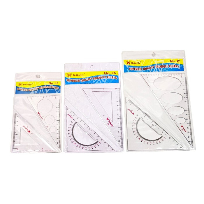 

Penggaris Segitiga Butterfly / Ruler / Penggaris Segitiga Set J5-J10