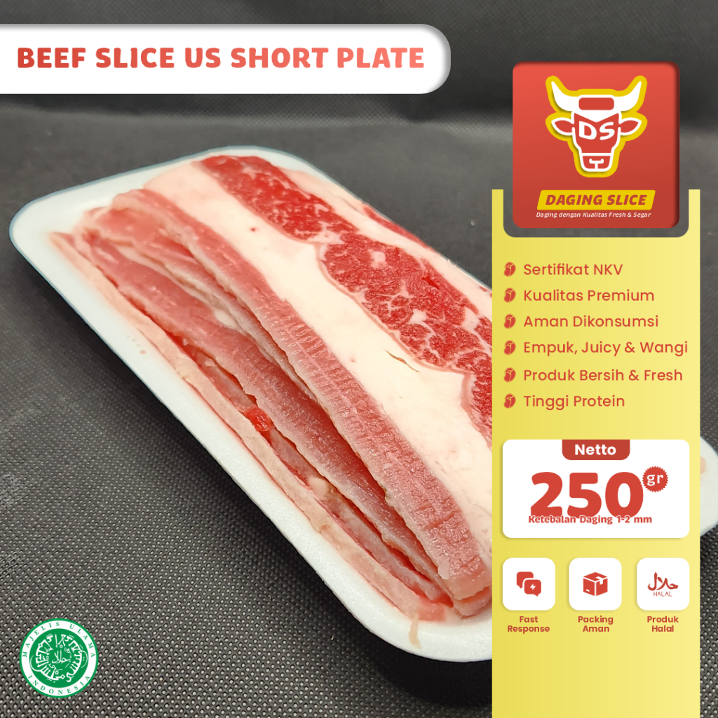 

Daging Sapi Potong Beef Slice US Short Plate 250gr Untuk Grill Fresh Segar Kualitas Terbaik Mudah Disimpan Dan Dimasak Frozen Food