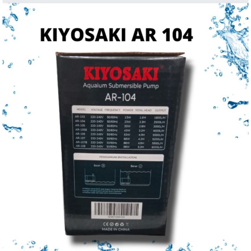 Promo Pompa kolam Submersible Pump KIYOSAKI AR 104