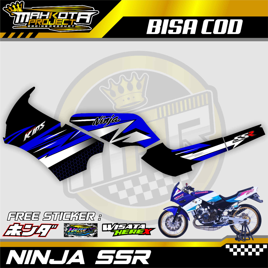 BARU_ STRIPING STIKER VARIASI NINJA SSR / STIKER LIST MOTOR KAWASAKI NINJA SSR