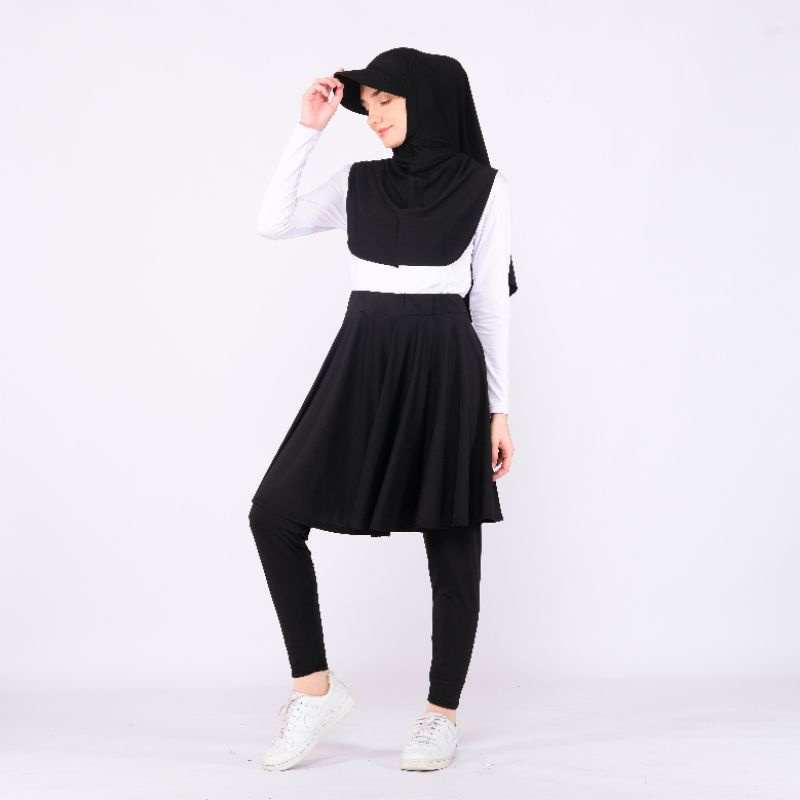 SRIWA Celana Legging Rok Olahraga Wanita Zumba Jogging Rok Panjang Selutut CL19