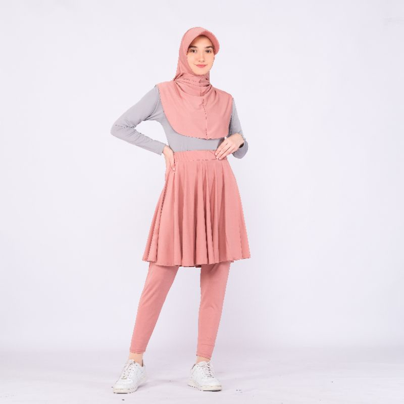 SRIWA Celana Legging Rok Olahraga Wanita Zumba Jogging Rok Panjang Selutut CL19