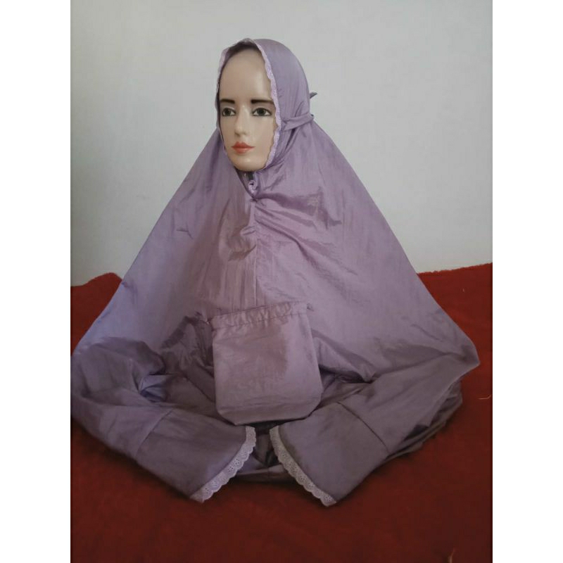 Mukena Terusan Parasut Simple / Mukena Terusan Parasut Traveling / Mukena Cocok untuk Souvenir