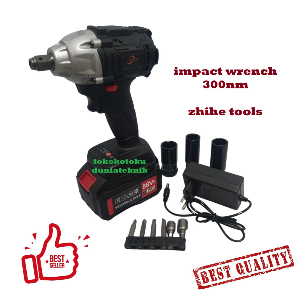 ZHIHE 300NM CORDLESS IMPACT WRENCH BRUSHLESS 48v / 88v SUNC / JLD 48s