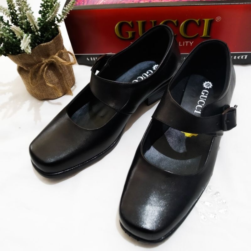 Sepatu Pantofel Paskibra Wanita Kulit Sepatu Kerja