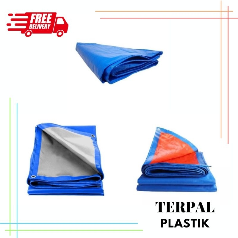 TERPAL PLASTIK / TERPAL TENDA A8 UKURAN 6X8 METER