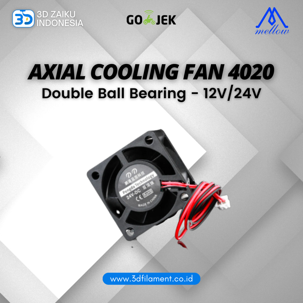 Original Mellow 3D Printer Axial Cooling Fan 4020 Double Ball Bearing
