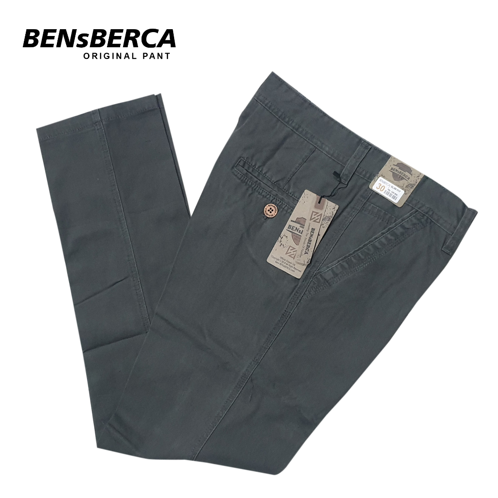 BENSBERCA ORIGINAL Celana kanvas panjang pria slimfit kulitas kardinal terbaru