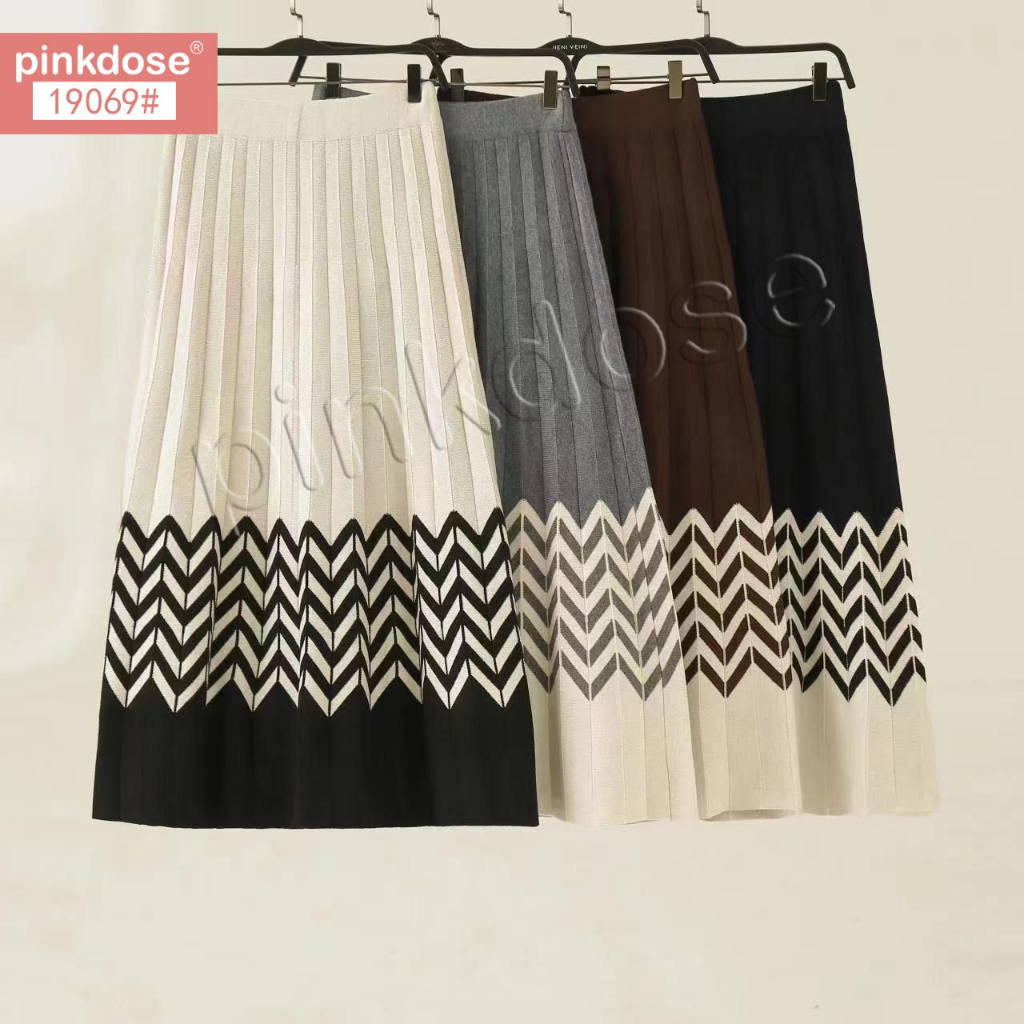 ROK MOTIF RAJUT IMPORT PINKDOSE