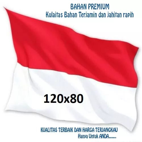 Bendera Merah Putih Ukuran 120x80 BENDERA UPACARA KATUN SATEN MERAH PUTIH PUSAKA