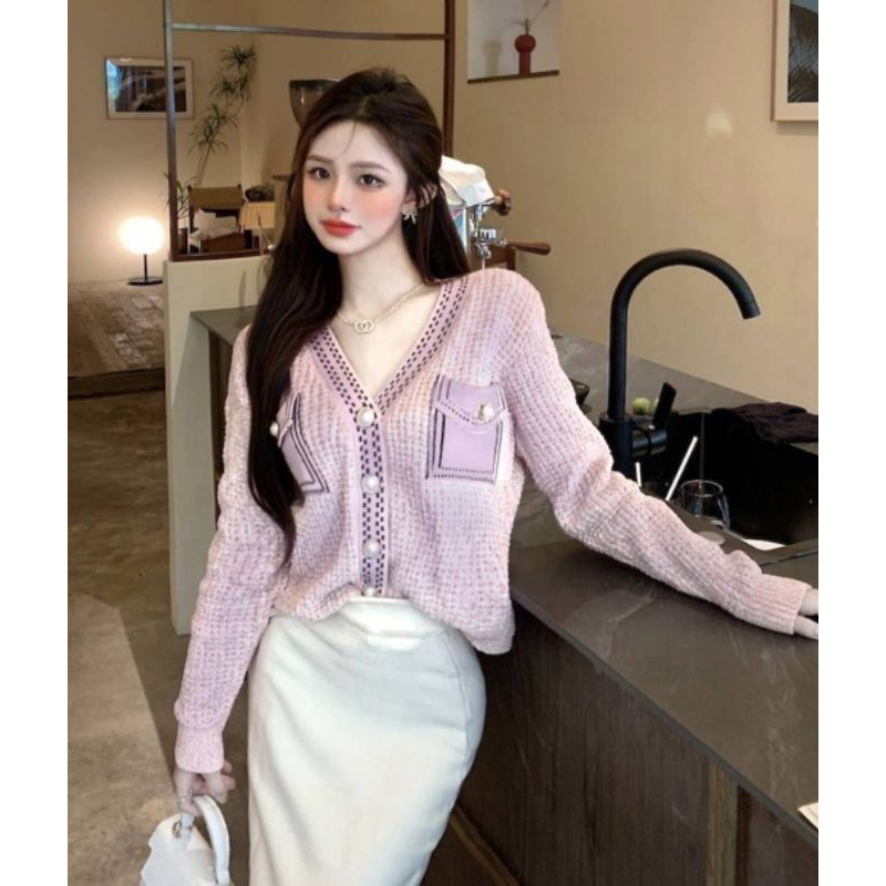 So Hyun Cardigan Knit Premium Import | Kardigan Korea Berkualitas | kardigan gemes pastel