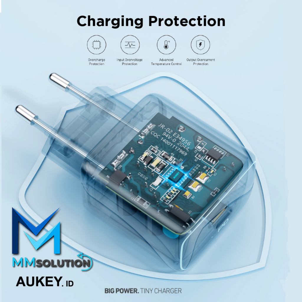 AUKEY PA-R1 Kepala Charger 20W Minima Nano USB Type C PD FAST CHARGING