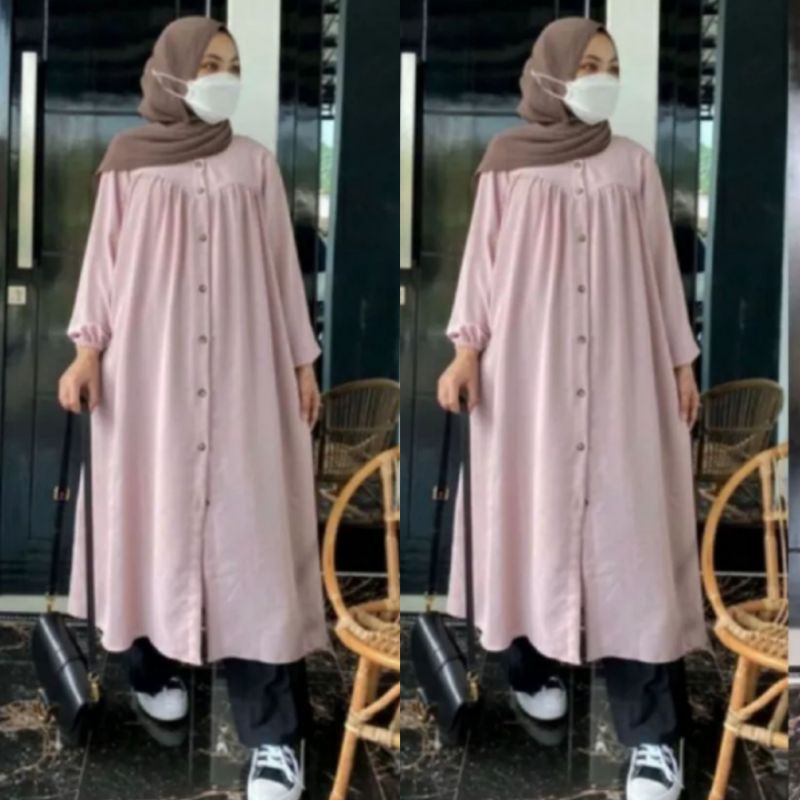 FAATIH GTOSIR~TUNIK ADELIA CRINKLE AIRFLOW/ATASAN MUSLIM