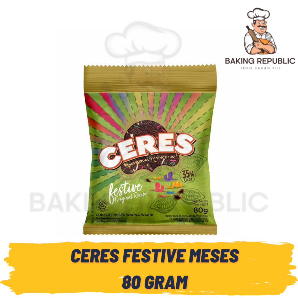 

MESES CERES FESTIVE | 90 GRAM | MESES COKLAT FESTIVE WARNA WARNI