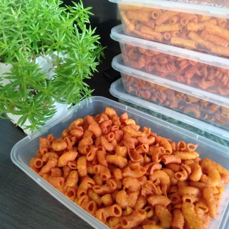 

MAKARONI SPIRAL PEDAS/ ASIN BAWANG (makanan ringan)