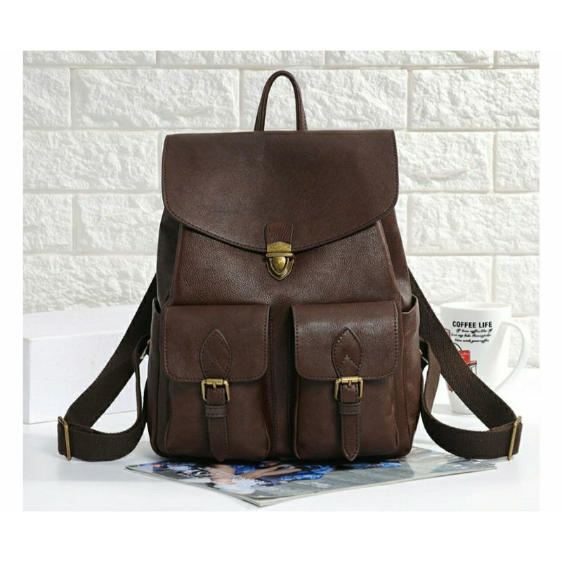 Tas Ransel kulit wanita tas gendong kulit asli wanita bahan kulit asli backpack kulit asli wanita ta