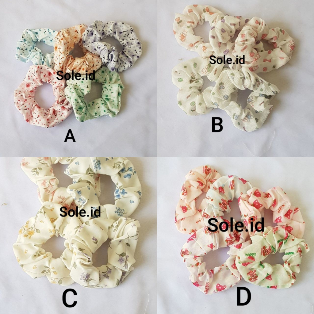 SCRUNCHIES IMPORT - KARET RAMBUT SCRUNCHIES