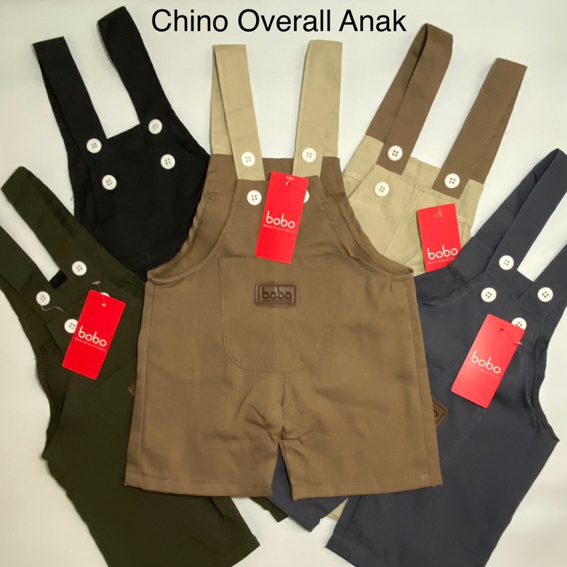 CHINO OVERALL PENDEK ANAK 1 - 4 TAHUN