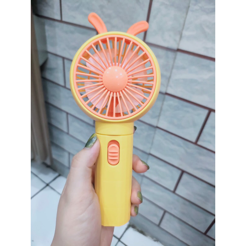 Kipas Angin Mini Portable/Mini Fan USB Rechargeable Desktop Fan/Kipas Motif Tanduk