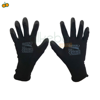 Sarung Tangan kerja kain telapak karet Safety Guntero size L hitam