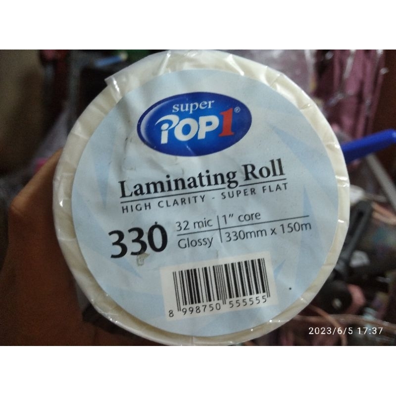 

Laminating ROLL GLOSSY 330 x 32 x 150 Super POP1
