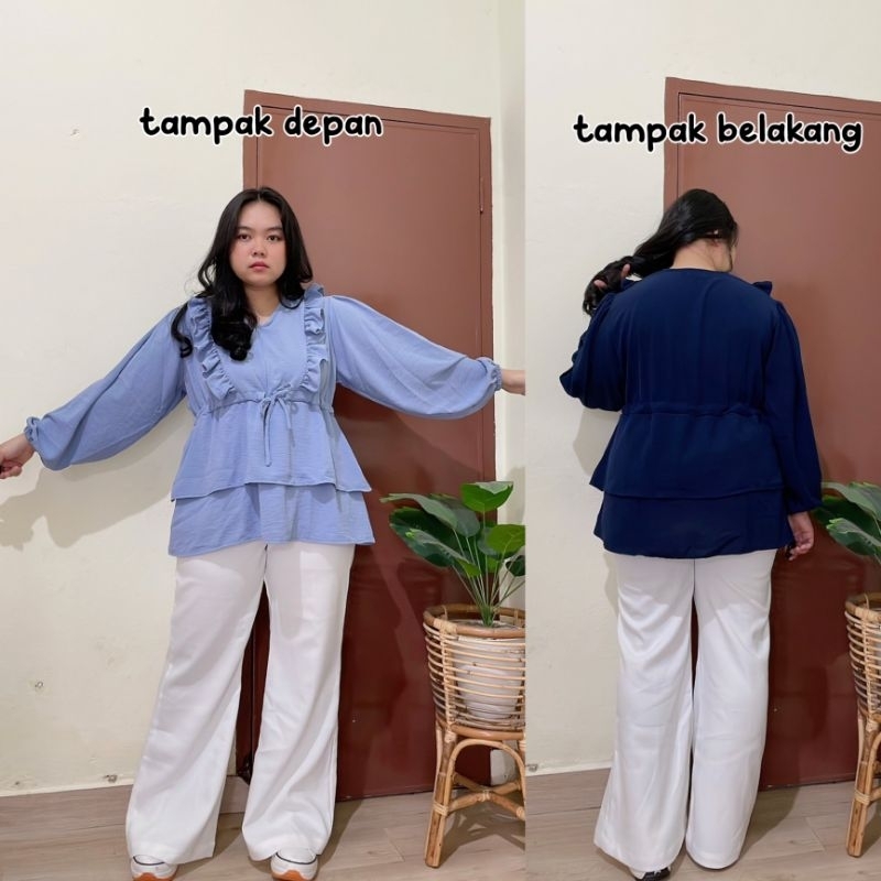 NONAT BLOUSE POLOS SERUT JUMBO BIG SIZE OVERSIZE