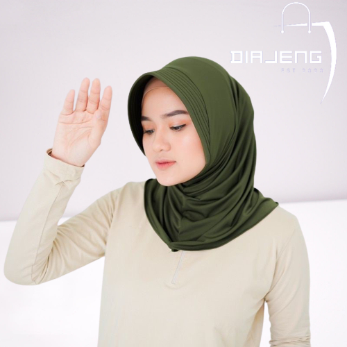 hijab sport spandex premium menutup dada