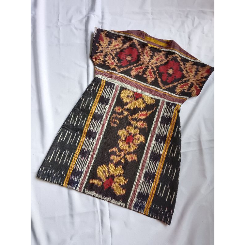 dress tenun anak/ dress pesta tenun/ dress anak