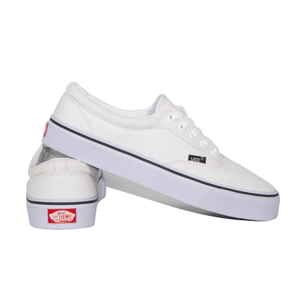 Sepatu vans pria era putih DT sneakers wanita kanvas tali kasual sekolah