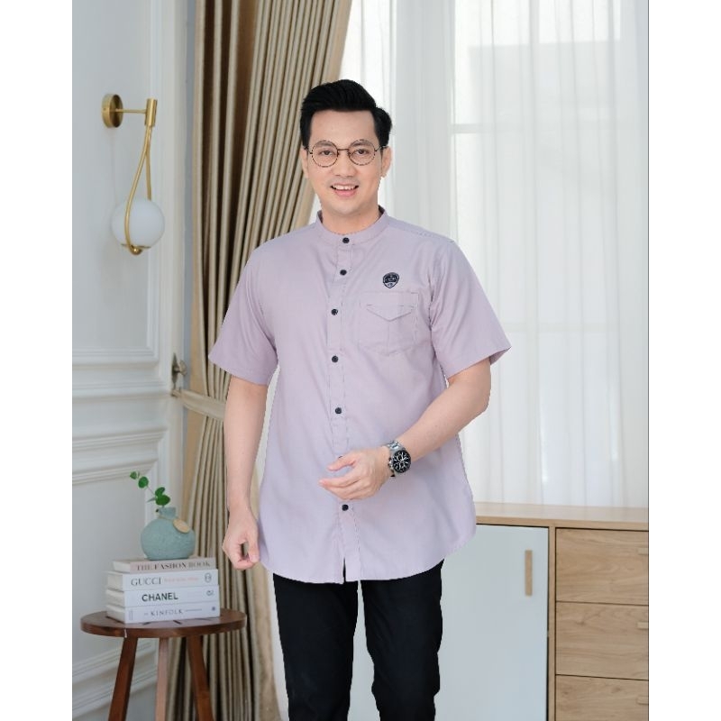 ILNAAF Basic Kemko Baju Koko Polos Dewasa Lengan Pendek