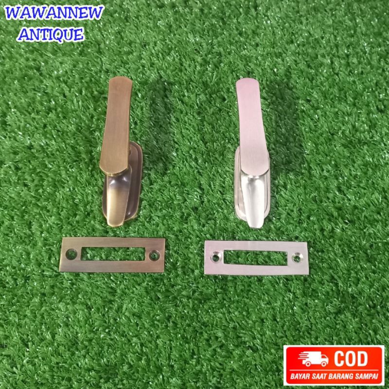 Grendel Jendela / Grendel Pintu / Rambuncis Kunci Slot Jendela Kuningan 12cm