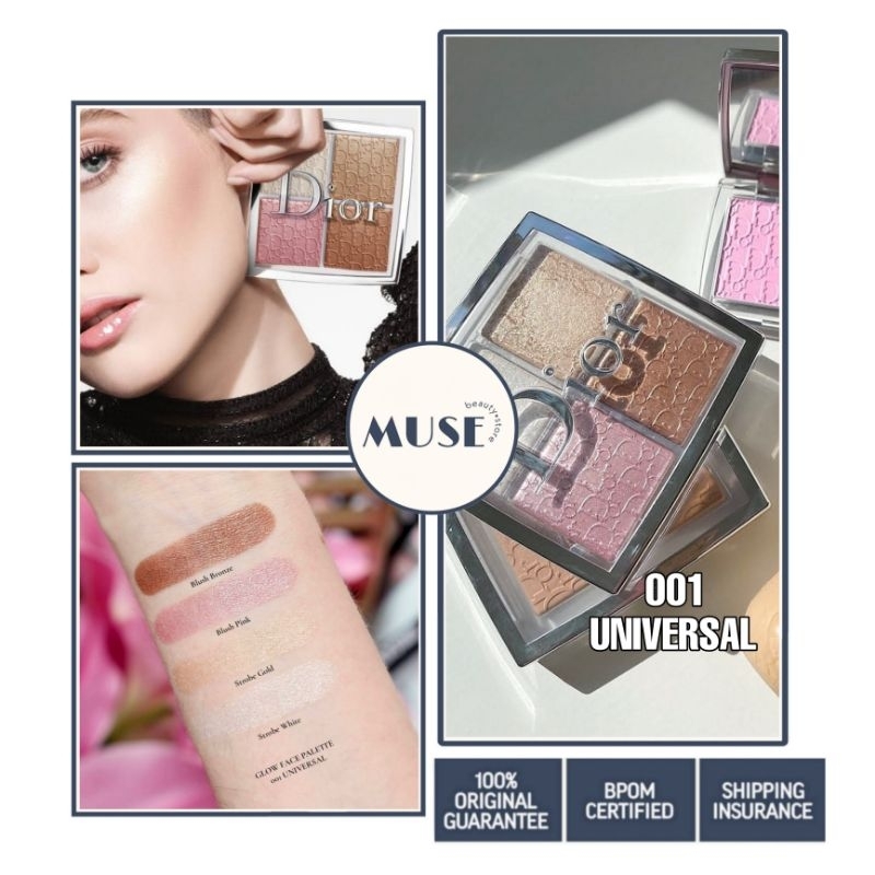 DIOR/B*ACKSTAGE GLOW FACE PALETTE/HILIGHTER/HILIGHTING MULTI-USE FACE PALETTE COLOUR &amp; HILIGTER DUO