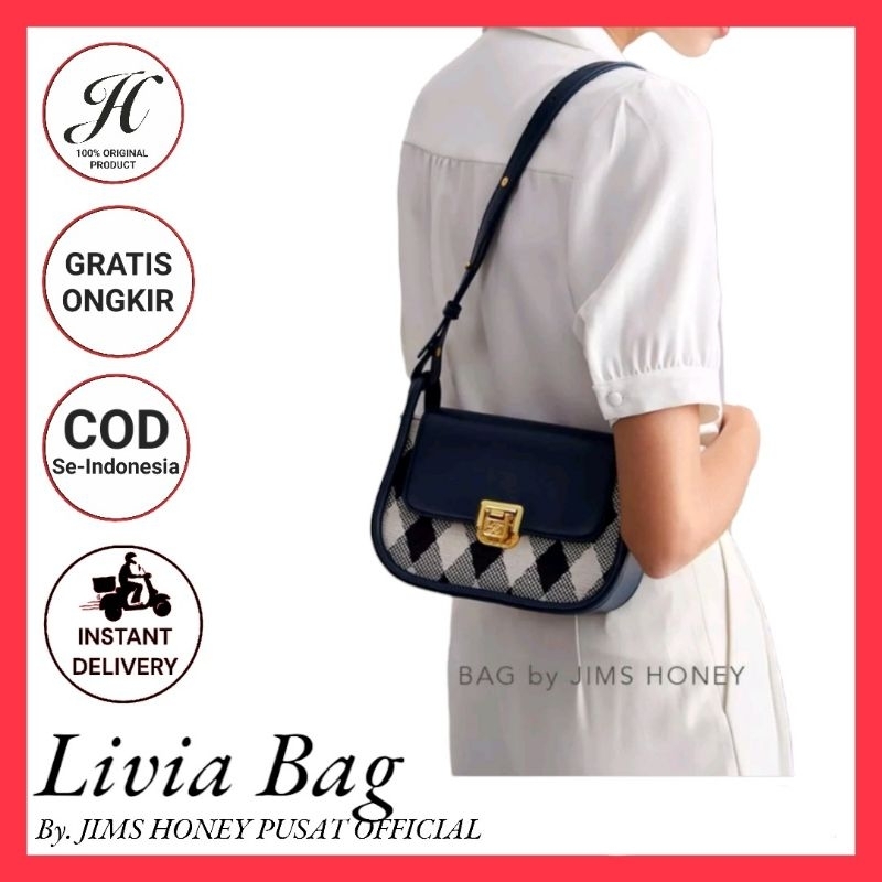 Tas Wanita Jimshoney Livia Bag Import Daily Party Classic - Tas Selempang Murah Trendy Original Jims Honey