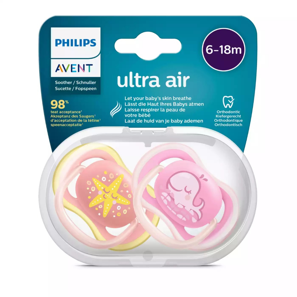 Philips Avent Pacifier Soother / Schnuller Ultra Air 6-18 Months Isi 2 Pack