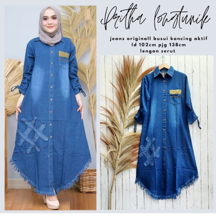 KAGUMI LONG TUNIK / PRITA LONG TUNIK BEST SELLER / LESTI JEANS BUSUI DAN HAMIL