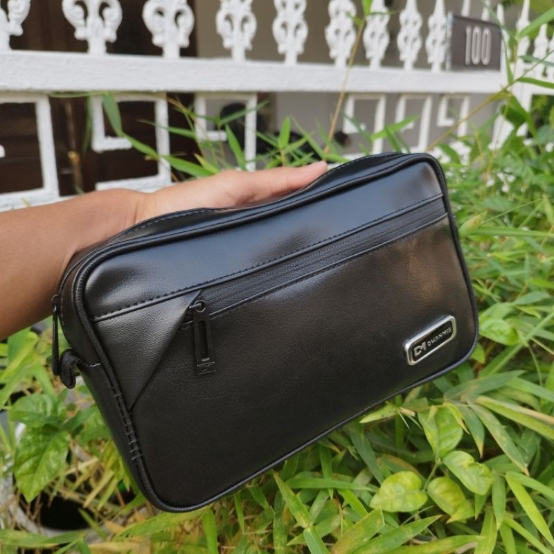 Handbag Pria Premium Original Merk DM | Clutch Pria Kulit Sintetis Premium