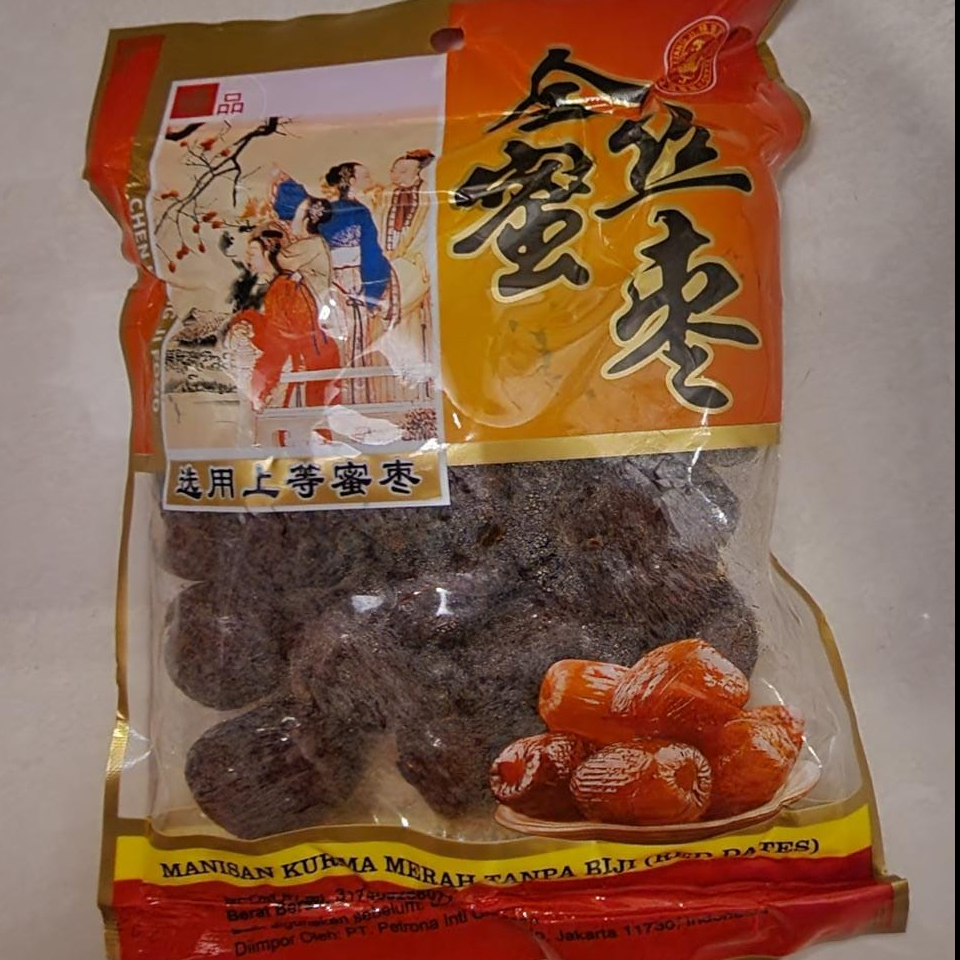 

Chen Liang Ji Manisan Buah Kurma Merah Tanpa Biji/ Red Date Imlek 300g