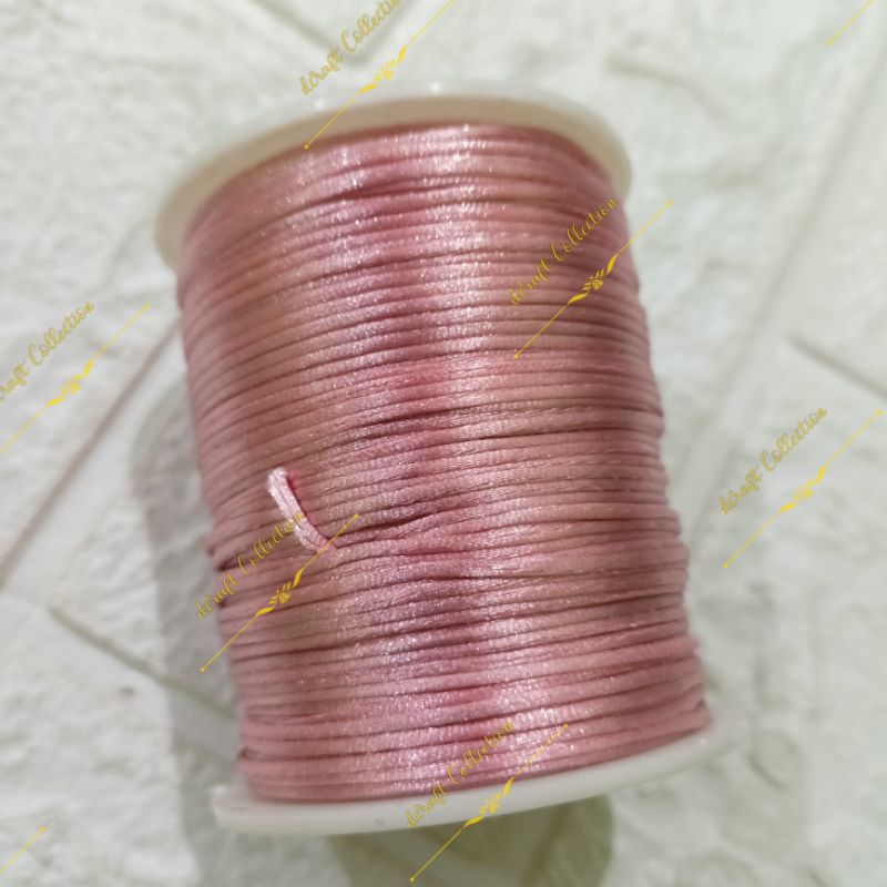 Tali Satin Kecil 1mm Dusty Pink 1meter (LImited Colour &amp; Stock)