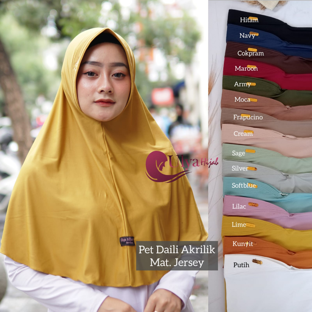 JIlbab Hijab Khimar Pet Daily Mad Jersey Brand Ori By Ulya Hijab