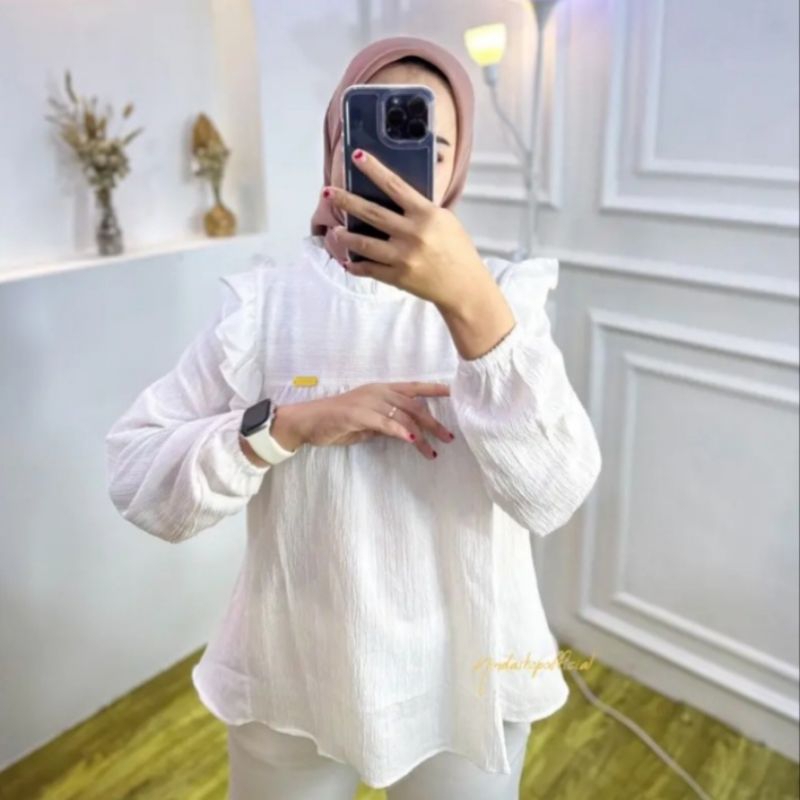 CHIKA BLOUSE BABY CRUSH ATASAN KOREAN STYLE DAISY BLOUSE