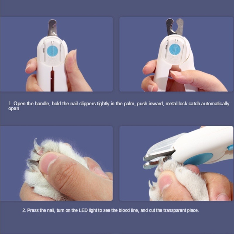 GUNTING KUKU MOTIF 11 - Gunting Kuku LED Hewan Kucing Anjing Safety Cover Pet Nail Clipper Grooming