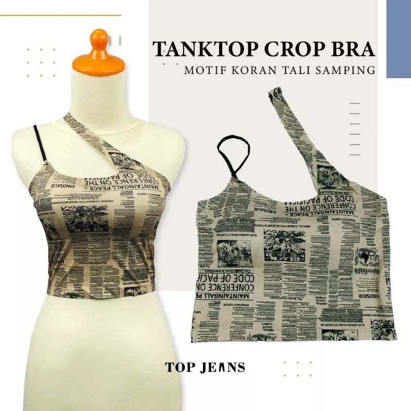 Tank Top Tali Samping Crop Bra Wanita Korean Style