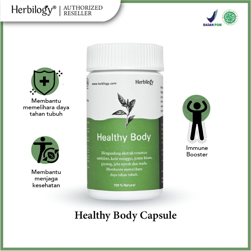 Herbilogy healthy body 60 veg caps / daya tahan tubuh / kesehatan