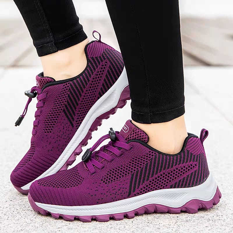 GROSIRTAS LV0280 Sepatu Sneakers Wanita Import Sepatu Sport Rajut Wanita Breathable Fashion Kasual Kekinian