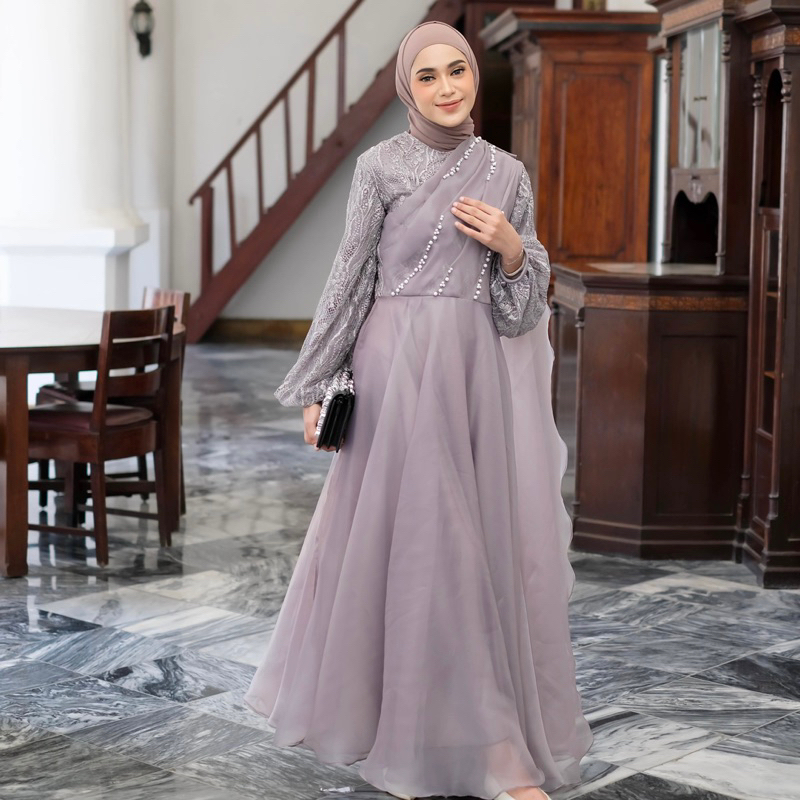 Baju Lebaran FNDLABELS Briana Dress. Baju Pesta Ibu dan Anak , Couple Gamis Ibu dan Anak , Dress Kon