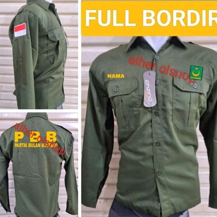 KEMEJA partai bulan bintang baju partai bulan bintang seragam partai bulan bintang Pdh partai bulan 