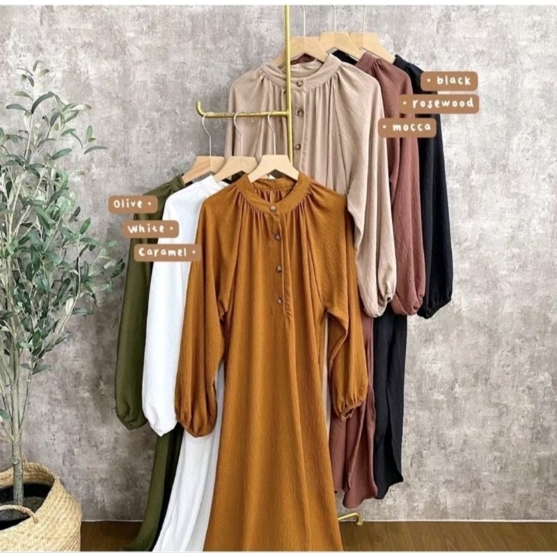 Meisa Tunik |Tunik Crinkle|Pakaian Muslim Wanita