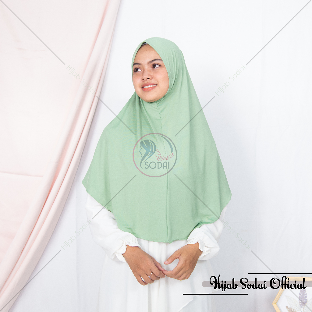 Bergo Hamidah Non Pad Malaysia Jumbo / Khimar Daily Malay Jersey Premium